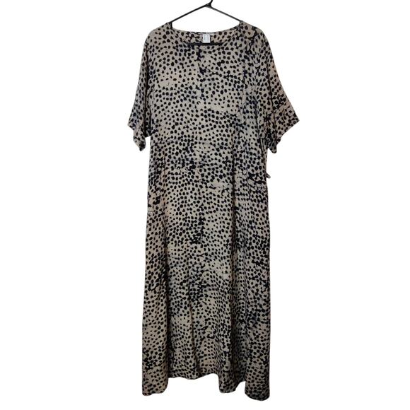 Osei Duro Nonna Maxi Dress Snake Bite XL Hand Dyed Belted Oversized Pockets Boho - Picture 6 of 15